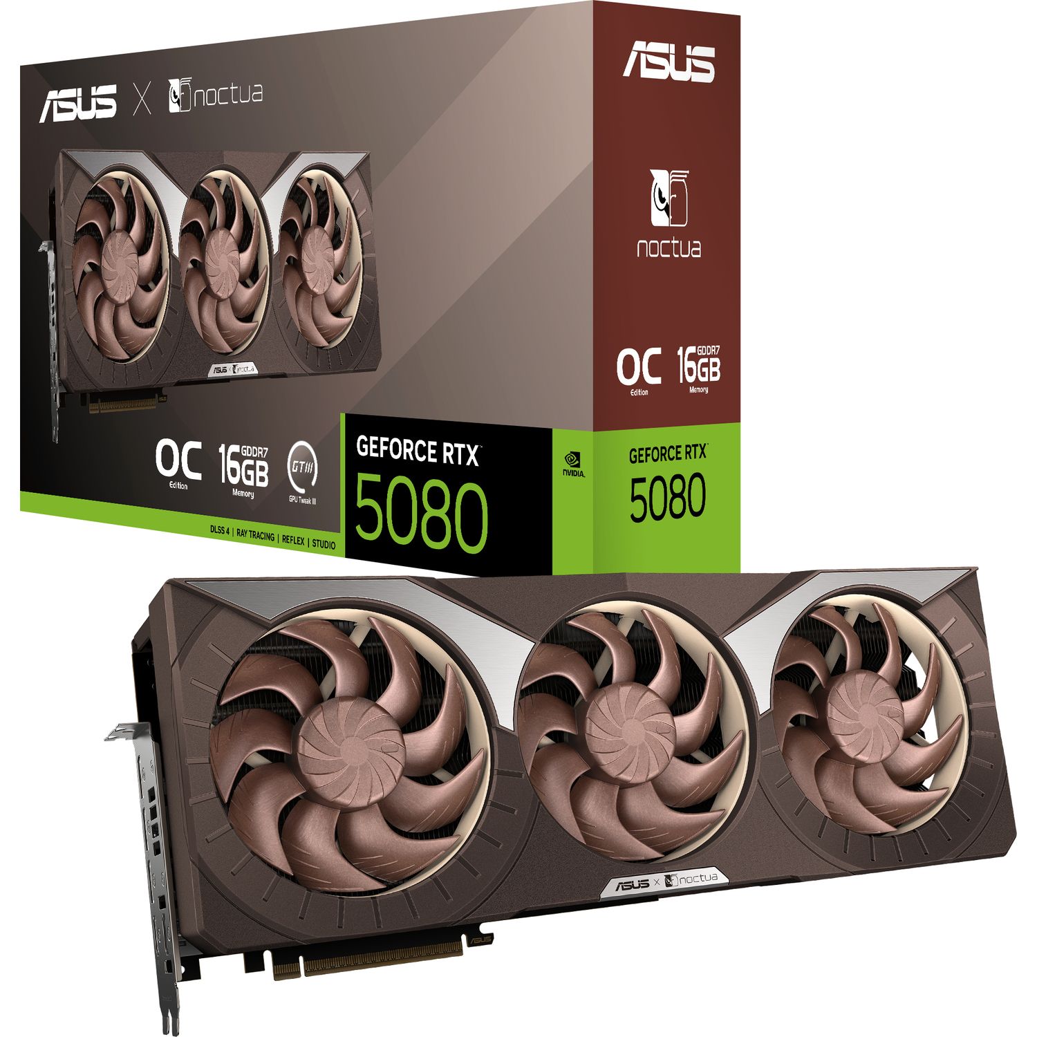 Видеокарта ASUS RTX5080-O16G-NOCTUA (90YV0M32-M0NA00)