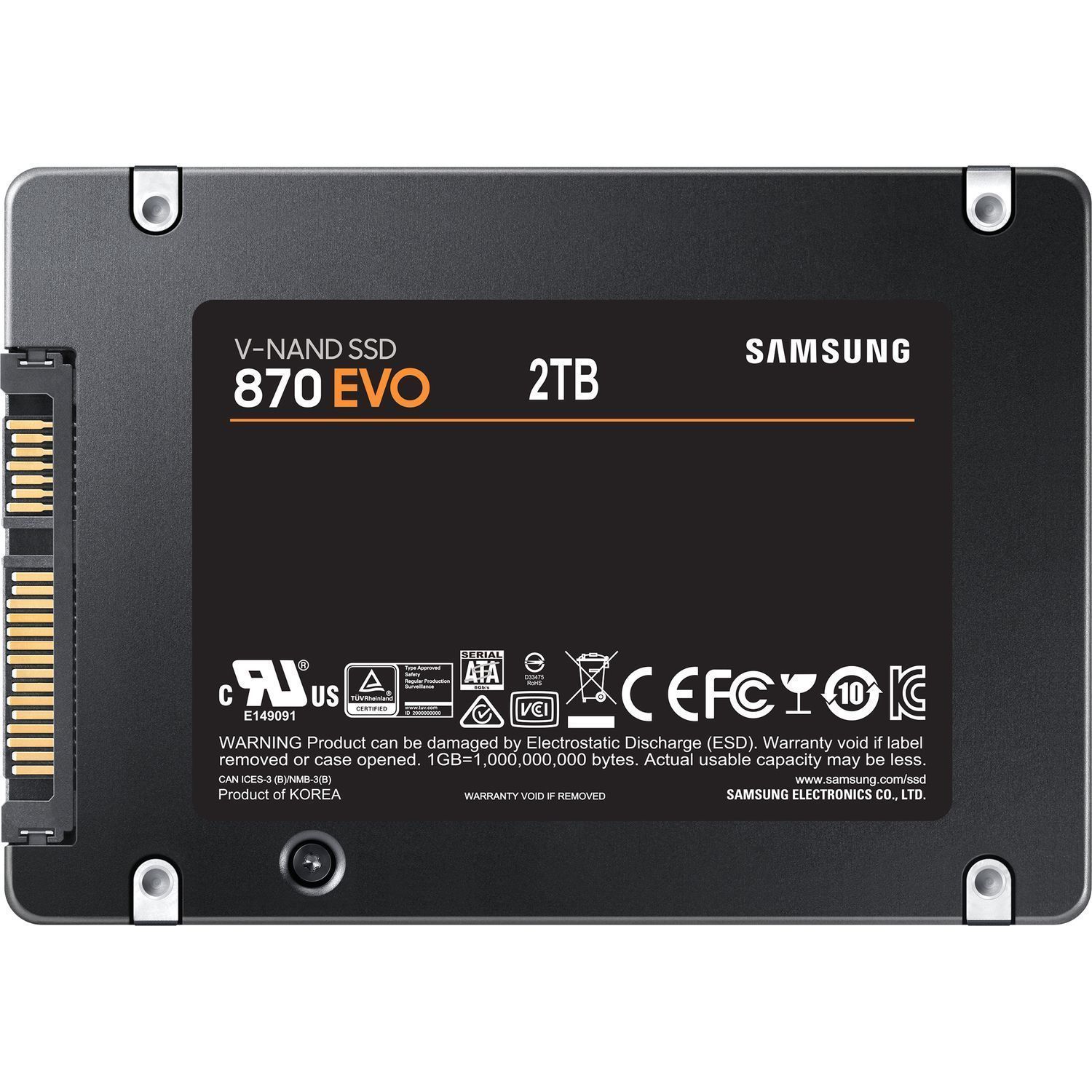 Твердотельный накопитель Samsung 870 EVO 2TB (MZ-77E2T0BW)