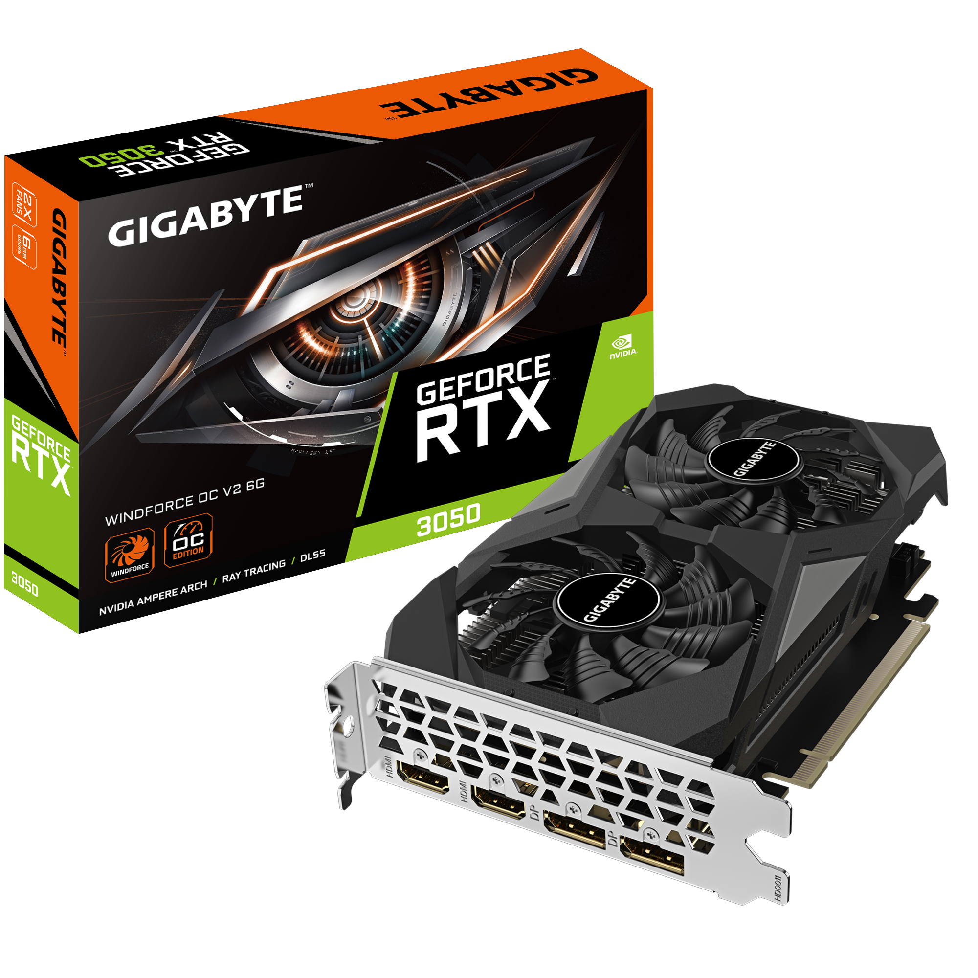 Видеокарта GIGABYTE GV-N3050WF2OCV2-6GD