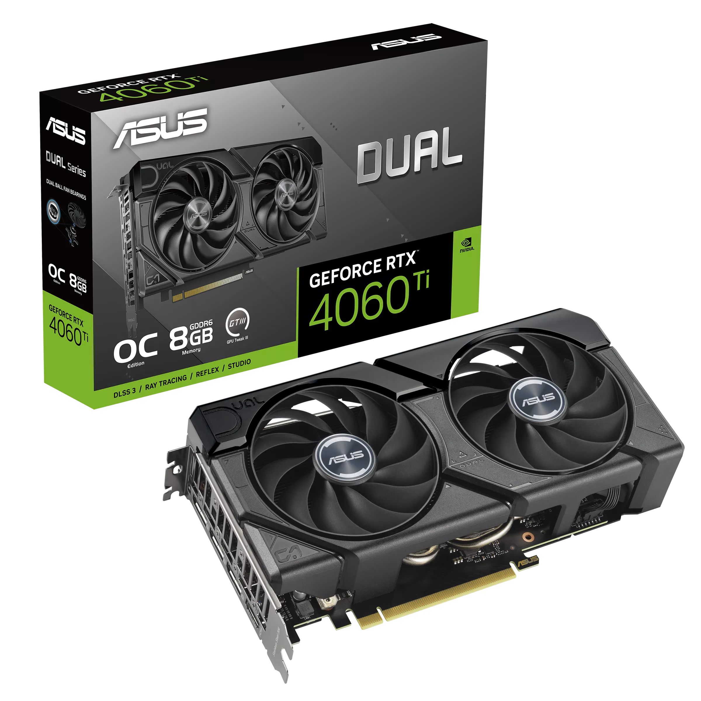 Видеокарта ASUS DUAL-RTX4060TI-O8G-EVO 90YV0J49-M0NA00