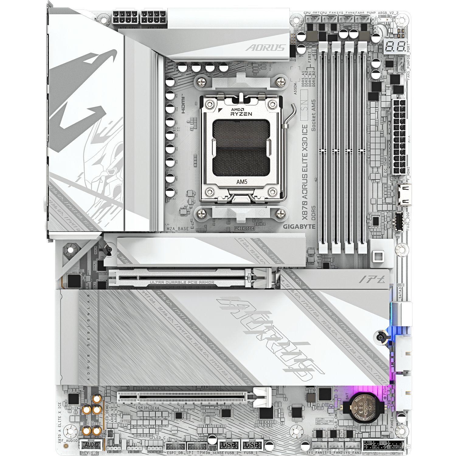Материнская плата Gigabyte X870 AORUS ELITE X3D ICE